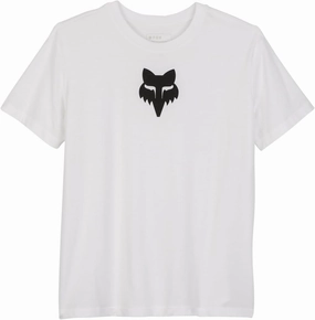 Fox Racing Women's Fox Head Short Sleeve T-Shirt, White, Medium