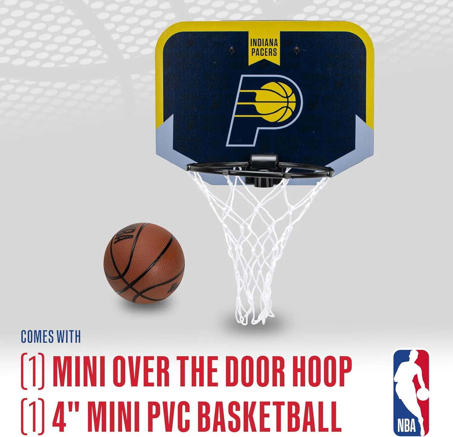 Franklin Sports NBA Team Over The Door Basketball Hoop - Kids Indoor Mini Basketball Hoop with Basketball - NBA Fan Shop Mini Hoop for Bedroom & Office