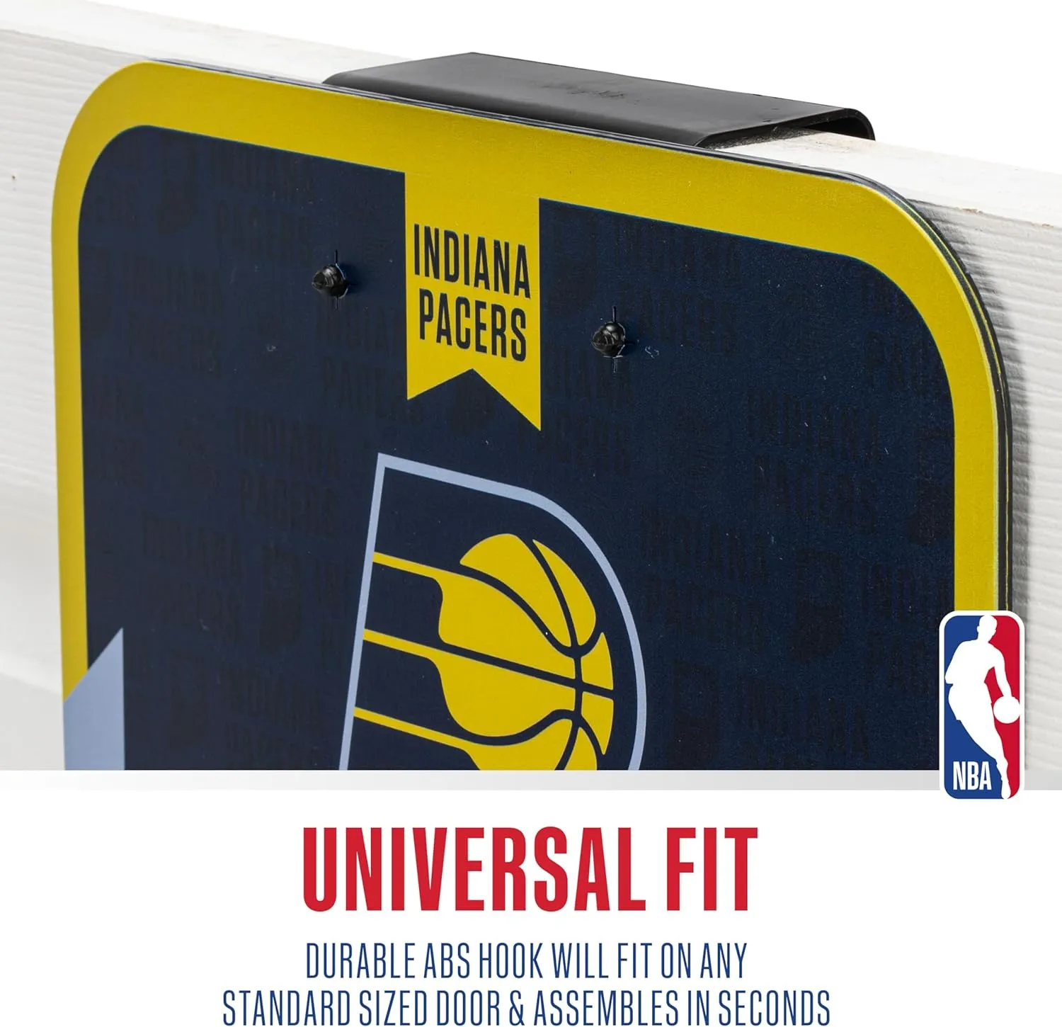 Franklin Sports NBA Team Over The Door Basketball Hoop - Kids Indoor Mini Basketball Hoop with Basketball - NBA Fan Shop Mini Hoop for Bedroom & Office