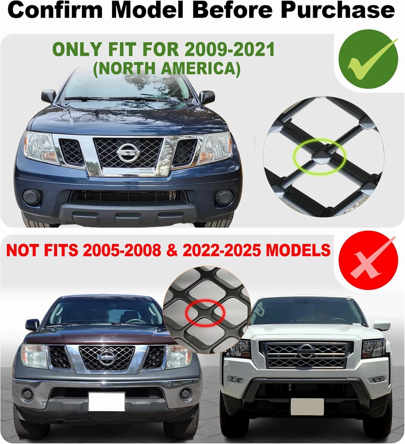 Front Bumper Grill Lights for Nissan Frontier 2009-2021 Accessories LED Running Marker Accent Lights DRL Fits PRO 4X S SL SV Desert Runner OEM Grille Insert (Amber)