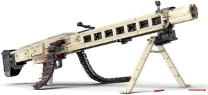 FULHOLPE Gun Building Block, 1886 Pcs Manually Loaded Shooting Blaster Model Kit with Motors, Motorized Military MG-42 Maschinengewehr Weapon Building Kit Compatible with Major Brands