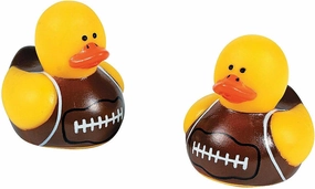 Fun Express Mini Football Rubber Ducks (Set of 24) Rubber Duckies-Tabletop Decor Accents, Party Favors, Novelty Gifts