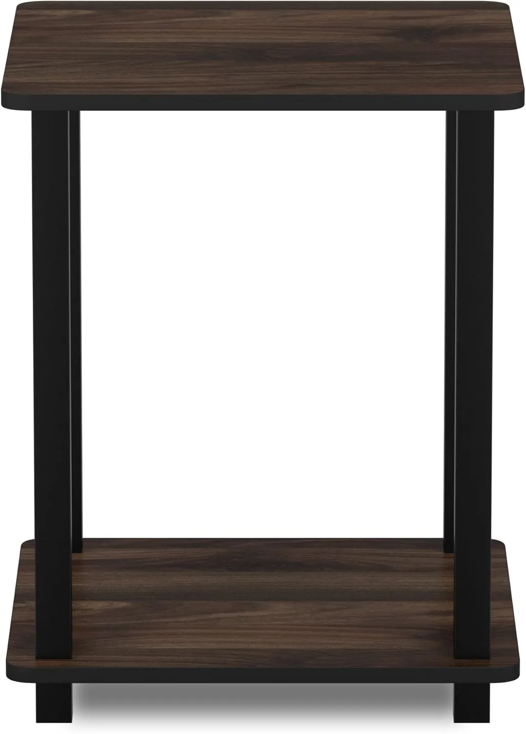 Furinno Simplistic Set of 2 End Table, Columbia Walnut/Black