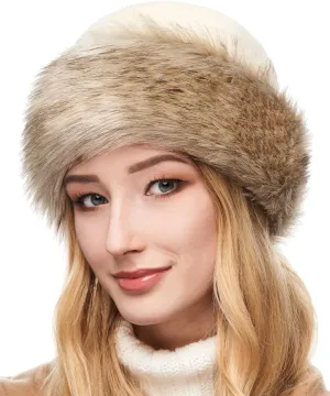 Futrzane Classic Trim Hat - Faux Fur Trimmed Hats for Women - Classy Fleece Cap