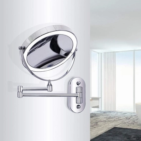 GATSUN Makeup Mirror Wall Mounted Bathroom Mirror Led Makeup Mirror 10X Magnification Adjustable Cosmetic Mirror Wall Mirrors Touch Dimming Mirrors