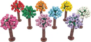 General Jim's Flowering Tree Garden Plants Set of 9 Colorful Modular Building Blocks Bricks Accessories for City Streets, Park or Rural Farm and Garden Setups - for Teens and Adults