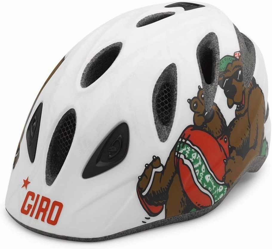 Giro Youth Rascal, Matte White CA Bear - S/M