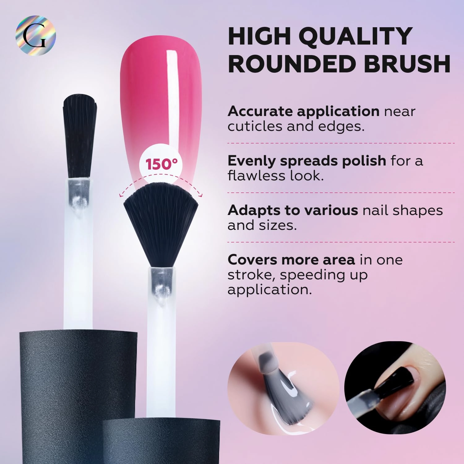 GLOSS HEMA Free Gel Polish Set | 6 Pcs Pink Gel Nail Polish with Taft Blush, Ballerina, Dazzle, Lemonade, Dark Pink, Fuchsia Colors, UV LED Nail Polish, Manicure Salon DIY at Home Gifts for Girls