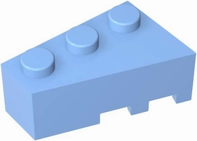 Gobricks GDS-594 Left ROOF Tile 2X3-3x2 Wedge Brick (Left) Compatible with 6565 All Major Brick Brands Toys Building Blocks Technical Parts Assembles (212 Bright Light Blue(053),500)