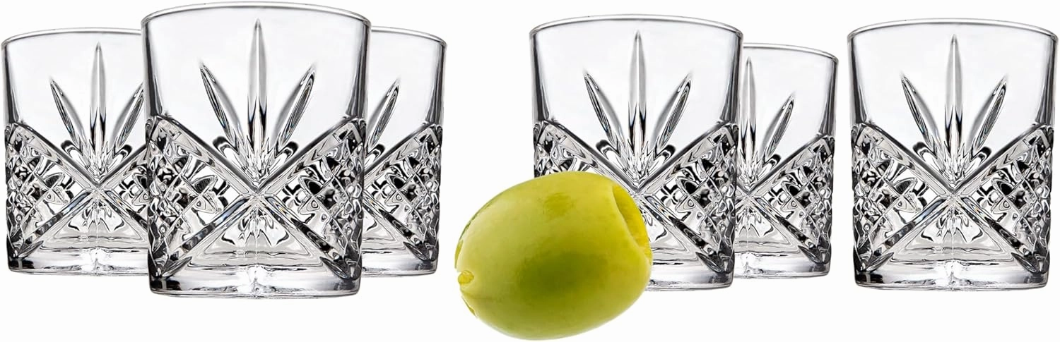 Godinger Mini Shot Glasses, Liquor Shot Glass Shooters, Vodka Shooters, Dublin Collection, Set of 6-2oz.
