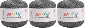 golo 3 Balls Crochet Thread Size 10 Crochet Yarn for Hand Knitting