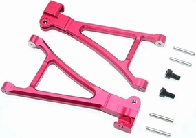 GPM For Traxxas 1/16 Mini E-Revo, Mini Summit Upgrade Parts Aluminum Front Lower Arm - 1Pr Set Red