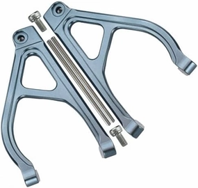 GPM for Traxxas 1/16 Mini E-Revo, Mini Summit Upgrade Parts Aluminum Rear Upper Arm - 1Pr Set Gray Silver