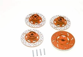 GPM For Traxxas 1/16 Mini E-Revo Upgrade Parts Aluminum Brake Disk Hex Adaptors - 4Pc Set Orange