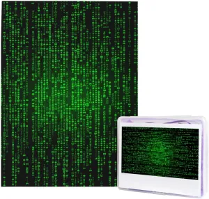 Green Number Binary Puzzles 500 Pieces, Jigsaw Puzzle from Photos, Challenging Puzzle for Adults, Personalized Wooden Puzzle Gifts for Family, Wedding Birthday 20.4 x 15 inch