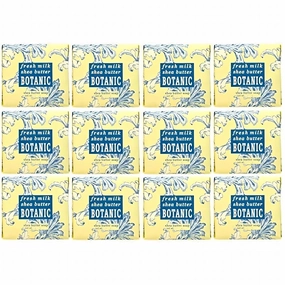 Greenwich Bay FRESH MILK Shea Butter Scented Bar Soaps - 12 Pack of Mini 1.9 oz. Botanical Scented Bars - Perfect for Guest Bath, Airbnb, Salon, Spa, Hotel - Elegant Wrappers