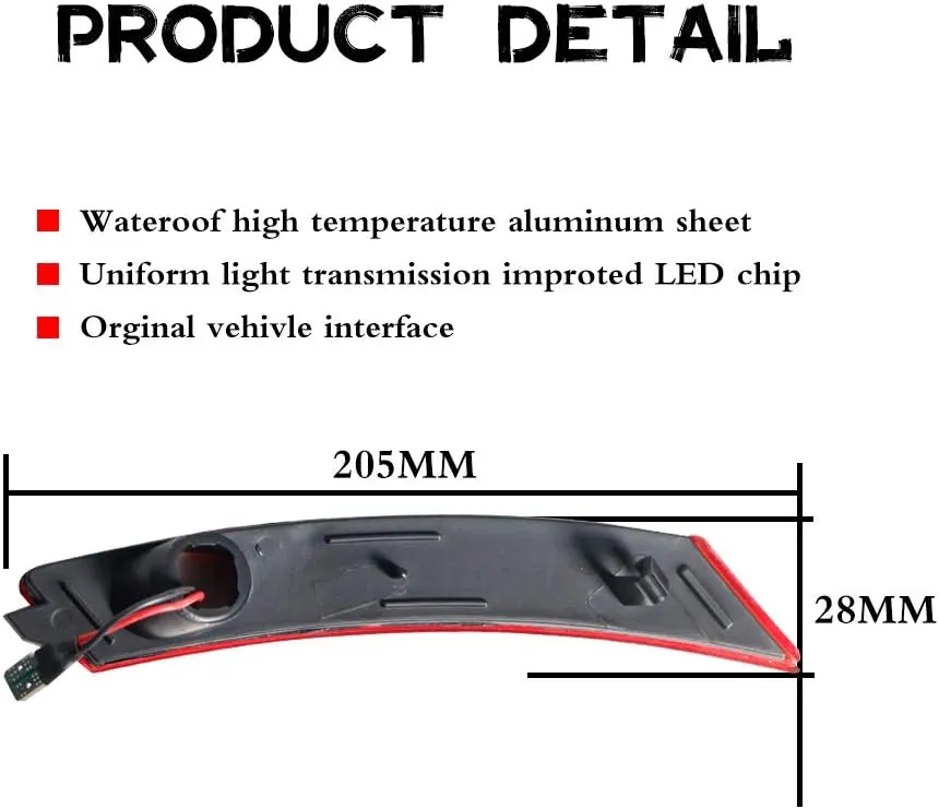 GTINTHEBOX Red Lens Red LED Front Side Marker Lamps Compatible with 2006-2010 Pontiac Solstice,2007-2010 Saturn Sky
