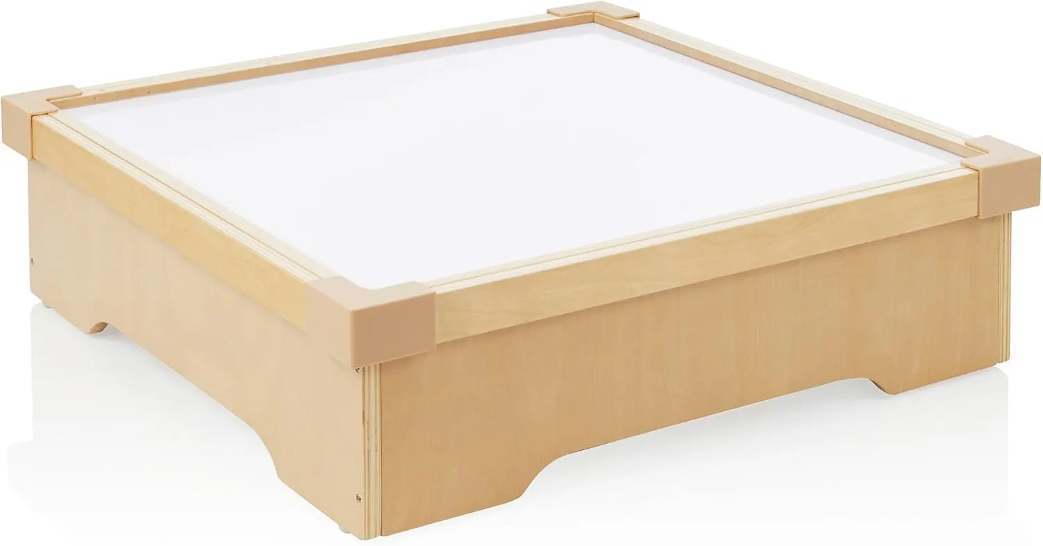 Guidecraft LED Tabletop Lightbox: Kids Learning and Educational Accessory, Build, Play, and Display Building Blocks