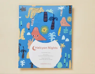Halcyon Nights - Change Mat Cover or Bassinet Sheet - MEGAFAUNA