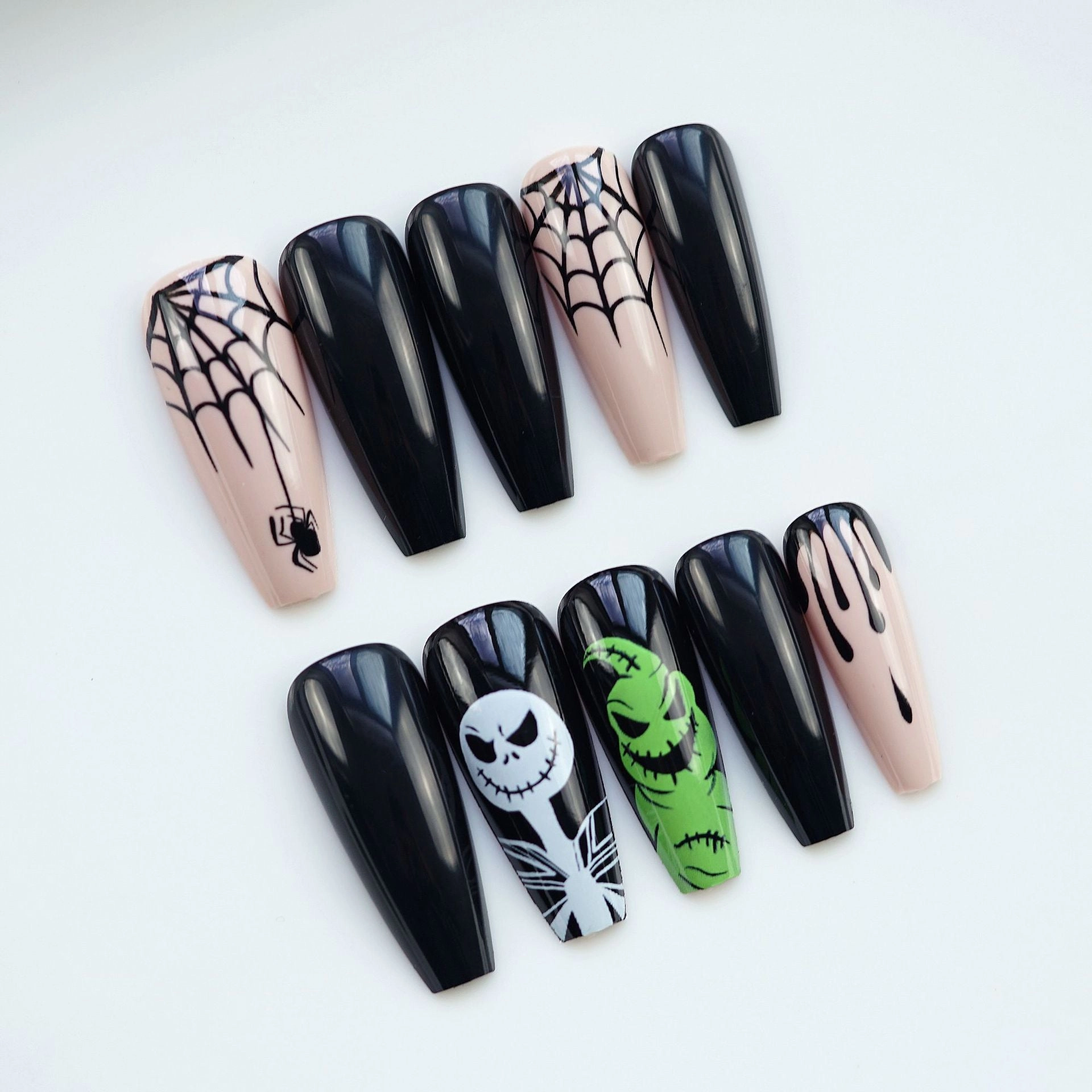 Halloween coffin green monsters