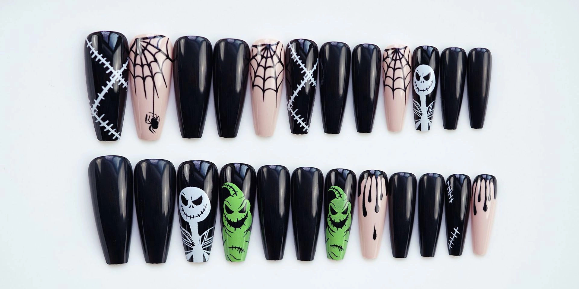 Halloween coffin green monsters