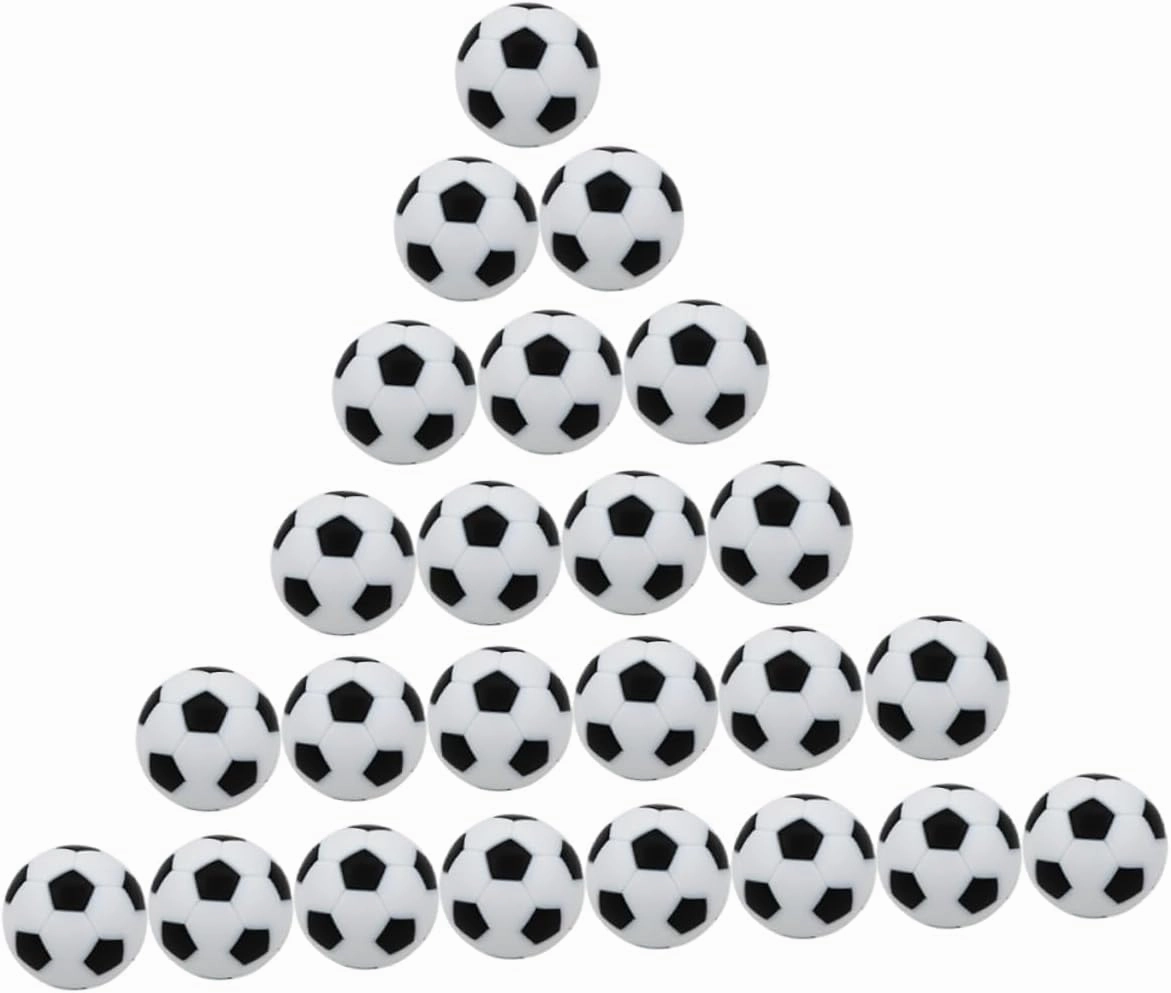 HANABASS Desktop Game Footballs 24pcs Table Soccer Balls Replacement Soccers Set