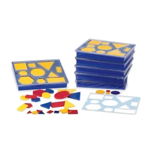 hand2mind 46393 Attribute Blocks Classroom Basics Kit - Set of 6 Trays