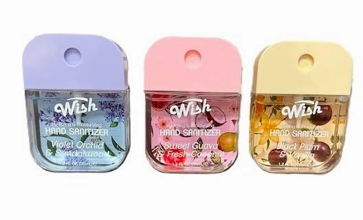 Hand Sanitizer Gift Box Set, 3-Piece, Black Plum, Sweet Guava, Violet Orchid Scents, Hydrating and Moisturizing Formula
