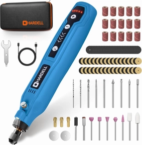 HARDELL Cordless Rotary Tool, 5 Variable Speed Mini Rotary Tool Kit with 69 Accessories, 3.7V Type-C Charging Power Rotary Tool for Engraving, Sanding, Polishing, Carving, Cutting, DIY Crafts