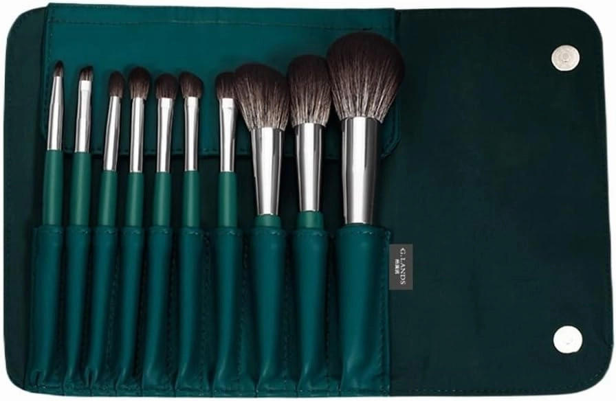 HBJWOV Ten Piece Makeup Brush Set Practical Full Set of Portable Makeup Brush Eye Shadow Powder Rouge Silkworm