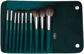 HBJWOV Ten Piece Makeup Brush Set Practical Full Set of Portable Makeup Brush Eye Shadow Powder Rouge Silkworm