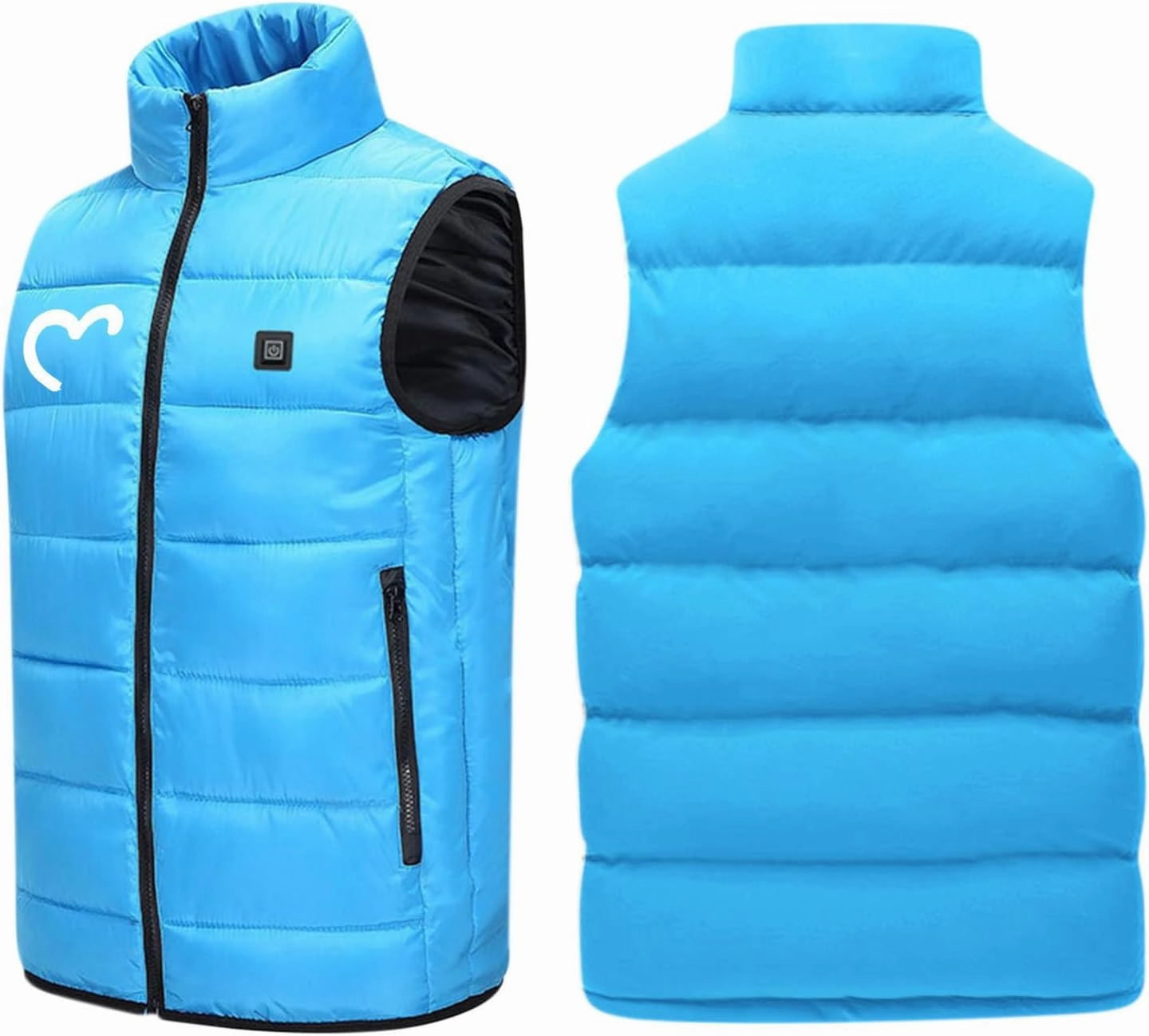 Heated Vest for Men Women with Hooded USB Charging Temperature 4 Heated Zone Winter Heated Coat