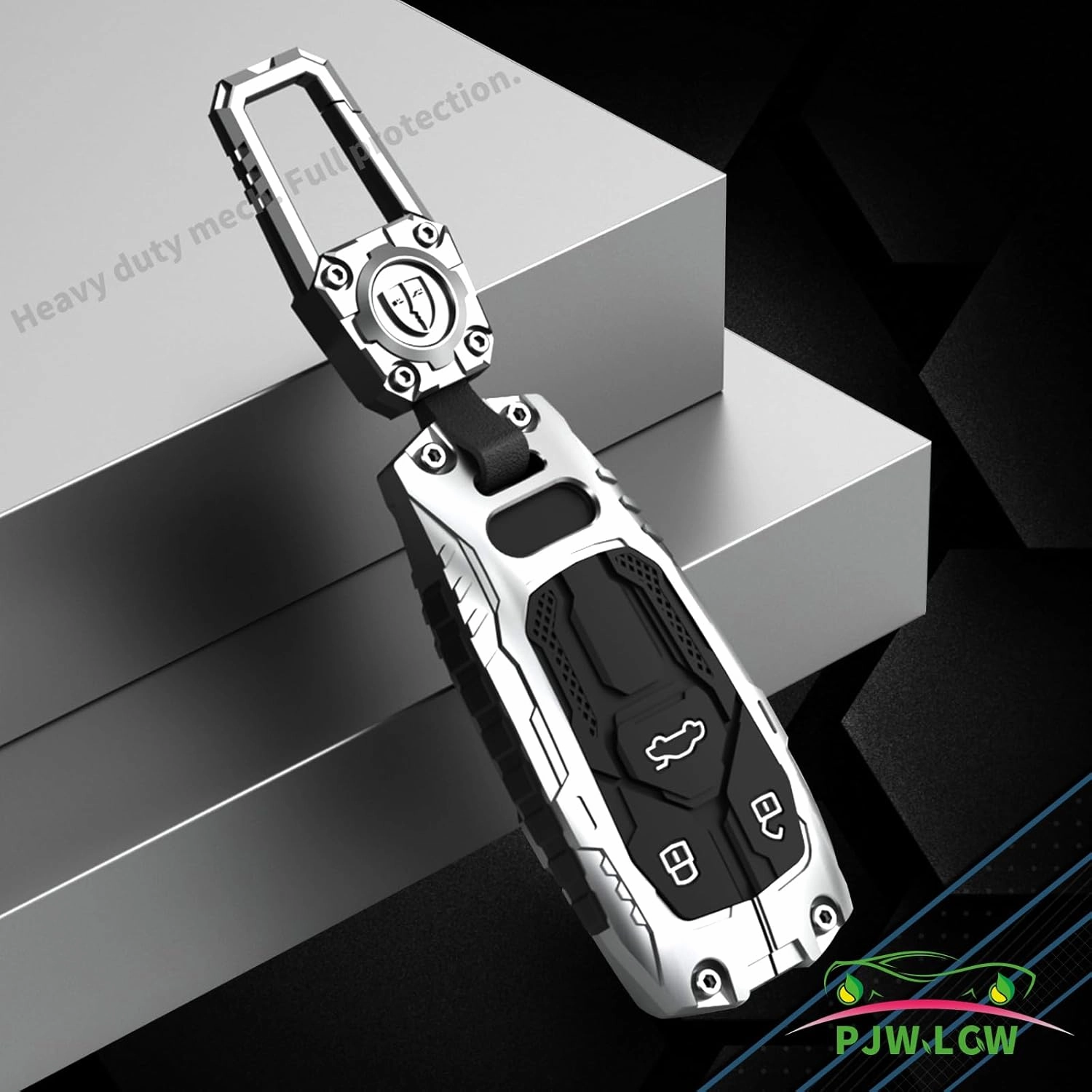Heavy Metal Key Fob Cover Protector, Compatible with Audi A1 A3 Q3 Q7 R8 A6L TT Keychain Accessories