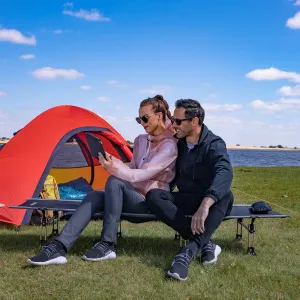 high Back Beach Chair  Compact Folding Camping Tent Cot Bed