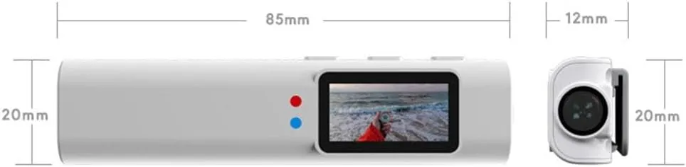 High-Resolution 2.7K Wearable Camera, Portable Small Digital Video Body Camera, Head Mounted Sports Camera, Video Recording Camera Glasses for Travelers/Business (White 1pcs)