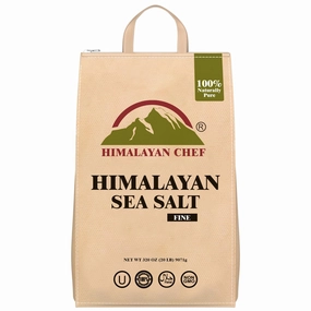 Himalayan Chef Gourmet Sea Salt, Fine Grain 320 Ounce, Classic Sea Salts, All-Natural & Pure, Unrefined, Gluten Free, Sea Salt for Daily Cooking, 20 lbs/Each, Pack of 2