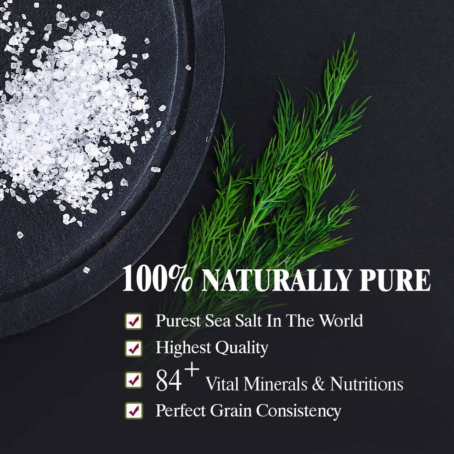 Himalayan Chef Gourmet Sea Salt, Fine Grain 320 Ounce, Classic Sea Salts, All-Natural & Pure, Unrefined, Gluten Free, Sea Salt for Daily Cooking, 20 lbs/Each, Pack of 2