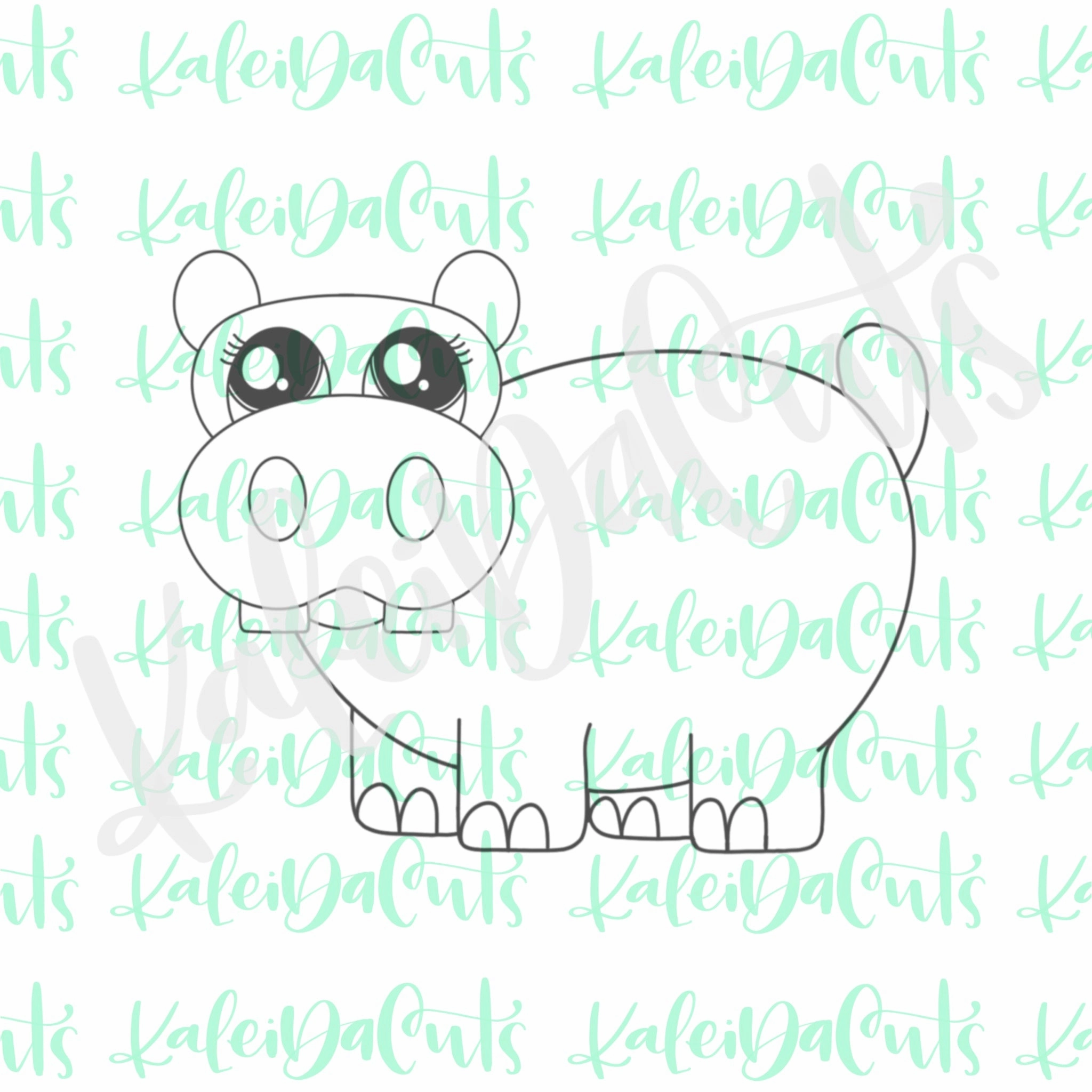 Hippo 2 Cookie Cutter