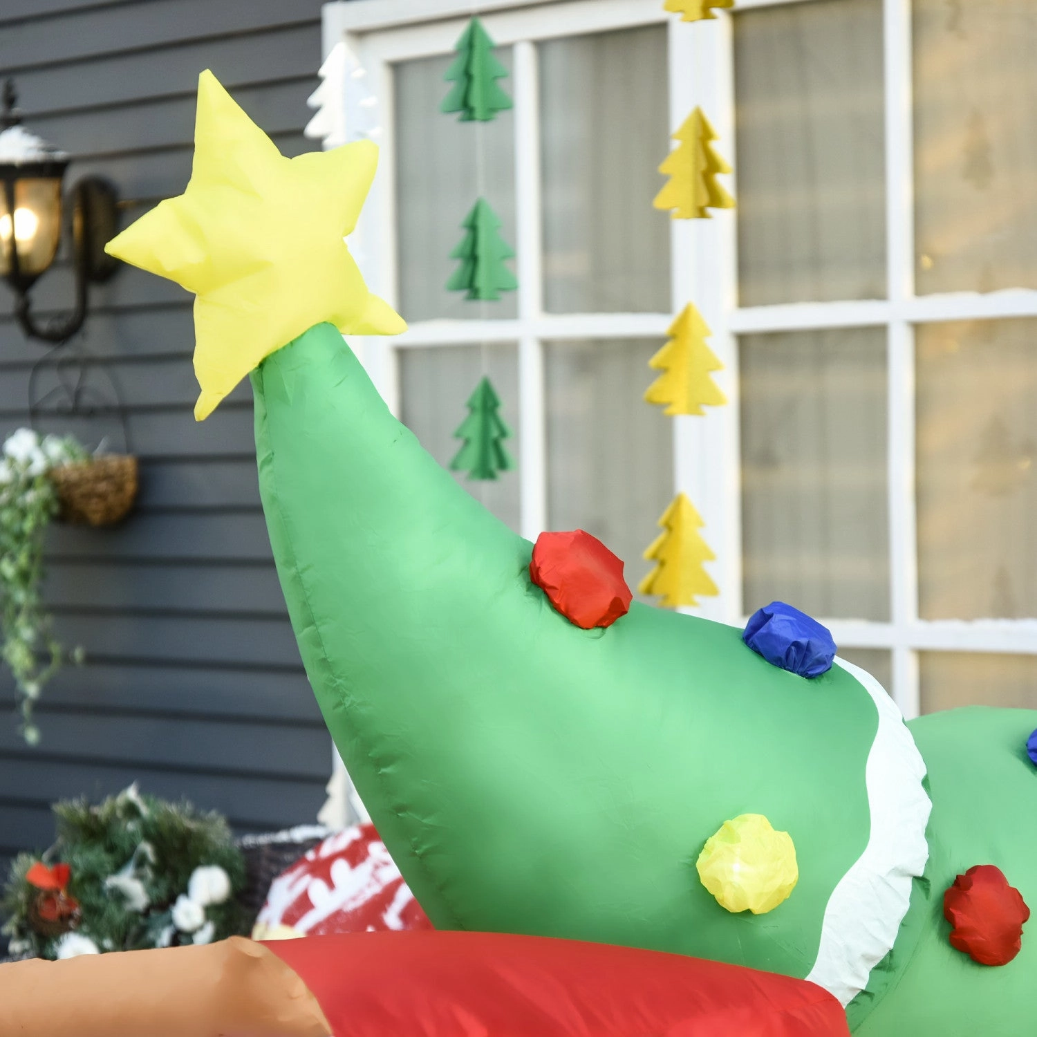 Homcom 6ft Truck Inflatable Christmas Decoration|Homcom Camion Gonflable De Noel