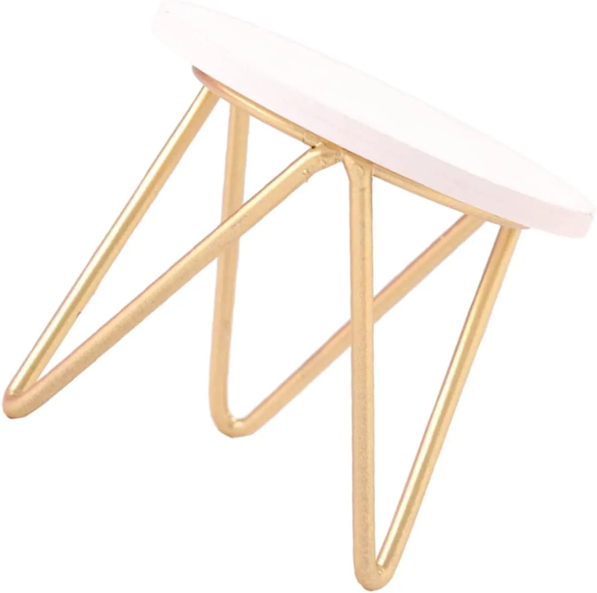 Home Accessories 3pcs for Dollhouse Table Round Side Tiny Scale Decor Room Tea Miniature Toy Mini Decoration Furniture Doll House Living Nightstand Scenes Wooden Model Miniatures