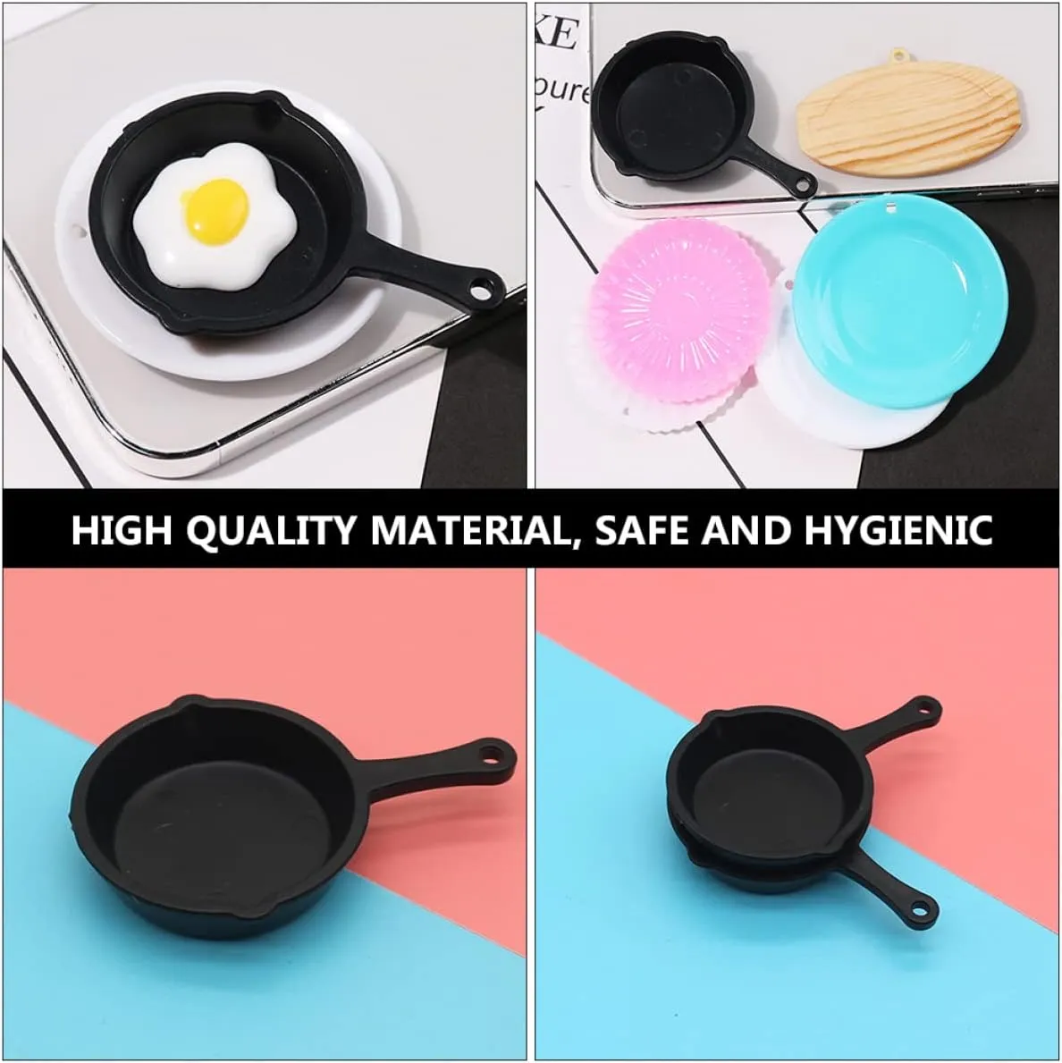 Home Decor Educational 30 pcs Miniature Cooking kitchen pot mini frying pan cookware pot Pan Frying Pans Household Tool Kitchen Utensils Set