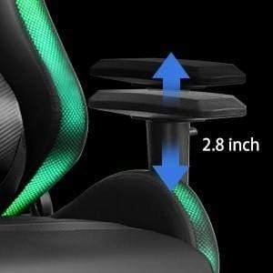 HopeRacer Labradores Series LED RGB Racing Gaming Chair with Bluetooth Music Speaker