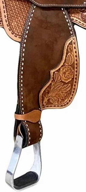 Horse Saddle Barrel Racing Western Wooden Tree Handmade Premium Leather Comfort Horse Trail Equestrian Tooled Carved Horse Riding Saddle Size: 10"-18 inches Seat Available, FS03