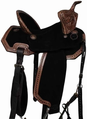 Horse Saddle Barrel Racing Western Wooden Tree Handmade Premium Leather Comfort Horse Trail Equestrian Tooled Carved Horse Riding Saddle Size: 10"-18 inches Seat Available, FS15