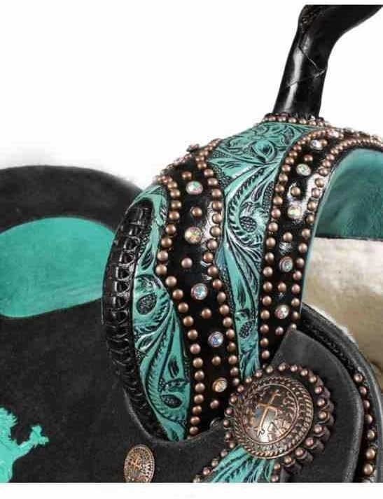 Horse Saddle Barrel Racing Western Wooden Tree Handmade Premium Leather Comfort Horse Trail Equestrian Tooled Carved Horse Riding Saddle Size: 10"-18 inches Seat Available, YU03