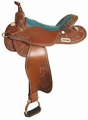 Horse Saddle Western Barrel Racing Racer Leather Handmade Premium Comfort Riding Trail Equestrian Tooled Carved Best Horse Riding Saddle for Horse Size: 10-18 inches Seat Available, BRD115