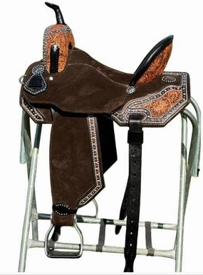 Horse Saddles Barrel Racing Western Wooden Tree Handmade Premium Leather Comfort Horses Trail Equestrian Tooled Carved Horse Saddle Riding Size: 10-18 inches Seat, KA10