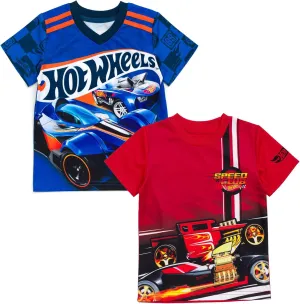 Hot Wheels 2 Pack Athletic T-Shirts Toddler to Big Kid