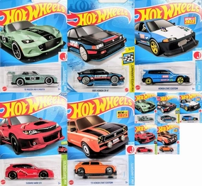 Hot Wheels Japanese Imports Cars 5 Car Bundle Set