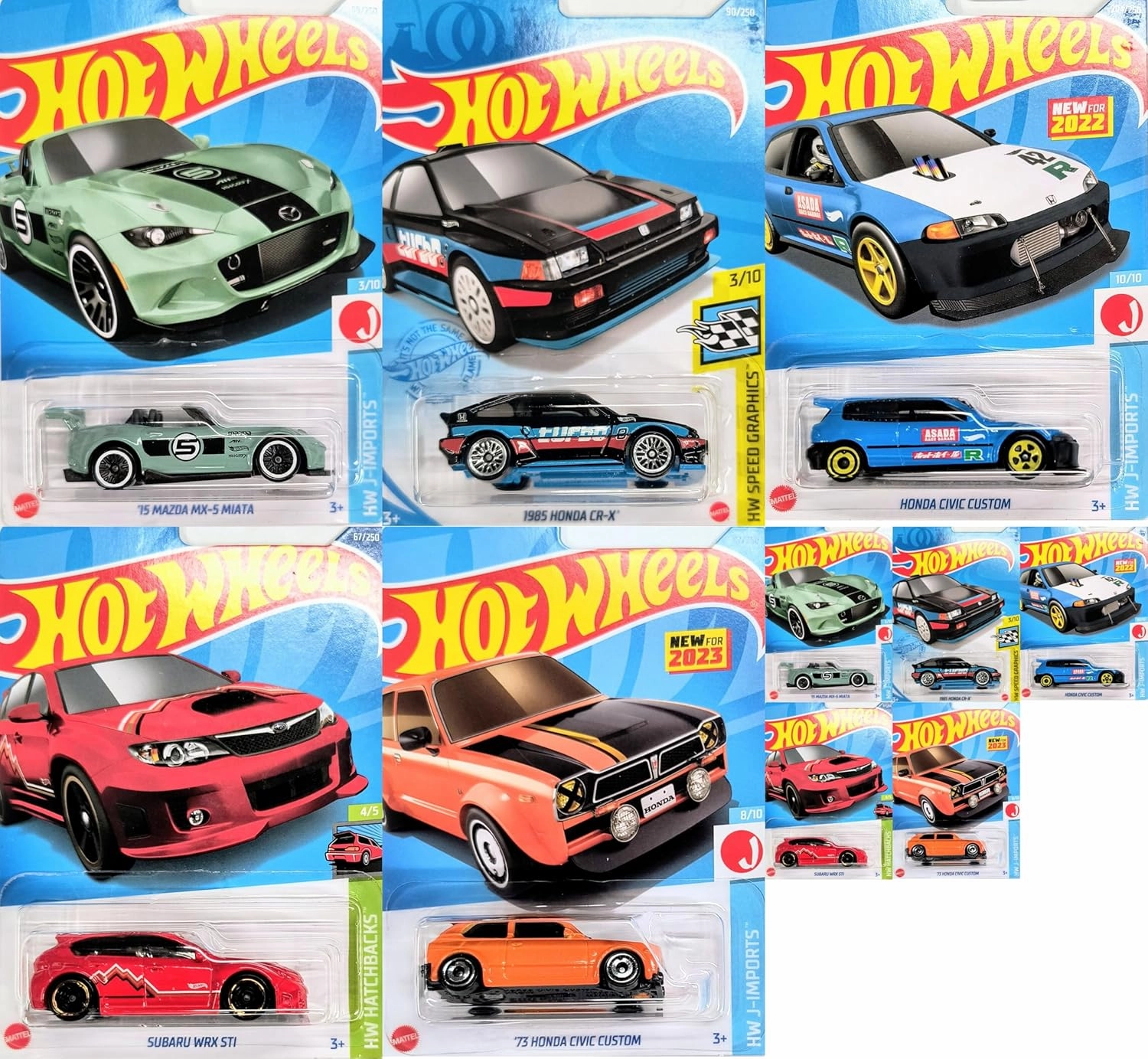 Hot Wheels Japanese Imports Cars 5 Car Bundle Set